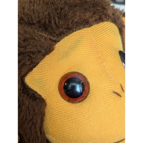 Elka Toys Plush Monkey New York  Stuffed Animal Clasp Hands Old Sad Lonely Vtg - Picture 12 of 16
